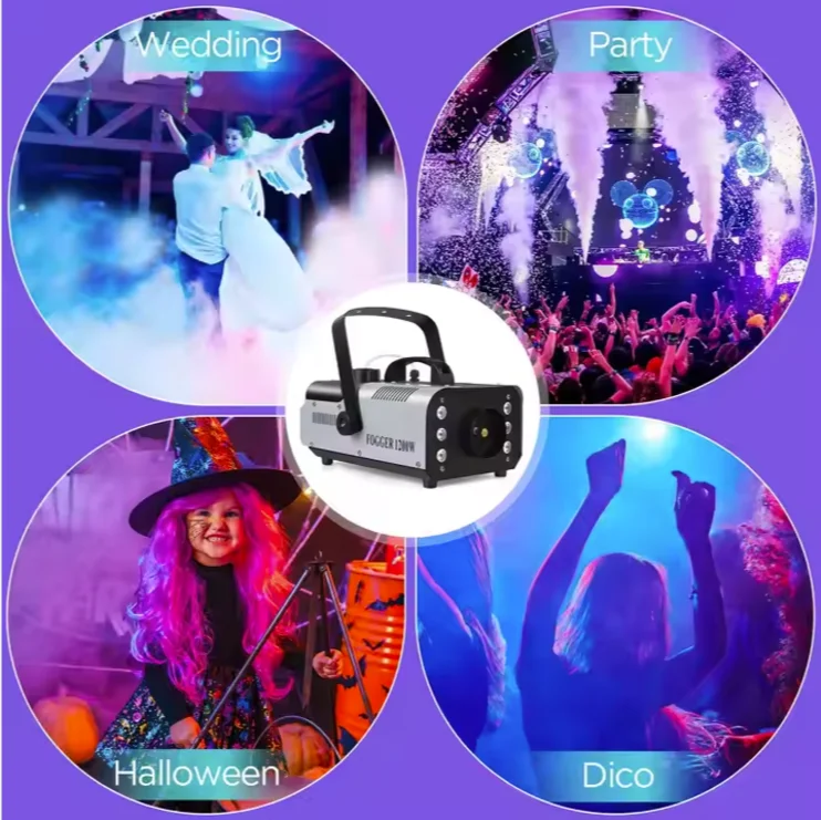 1200W Stage Light Fog Machine,Stage Light Smoke Haze Generator,Remote Controlled Stage Effect Equipment