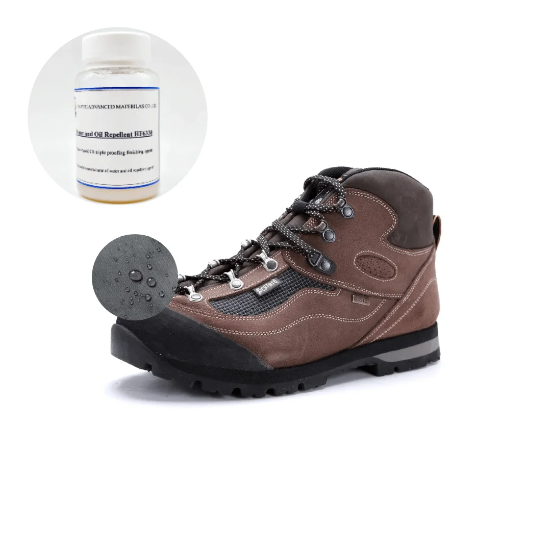 Stock available chemical auxiliary agents with water pressure resistance and washing resistance