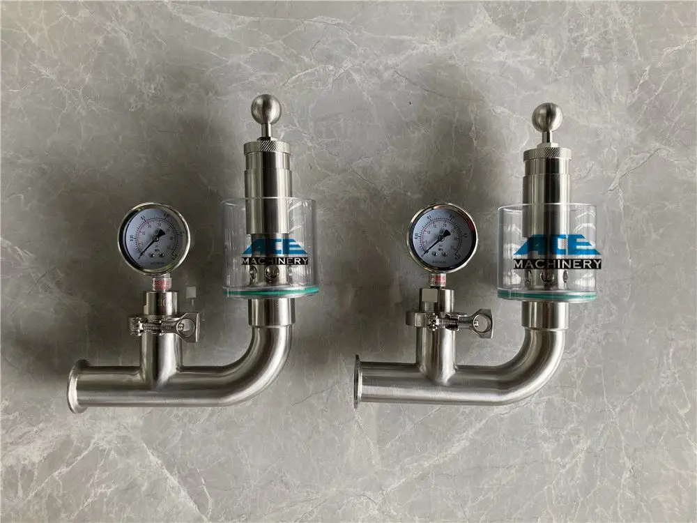 New Design Piping Connection Exhaust Control Beer Keg Regulating Valve With Pressure Gauge Beer Bong