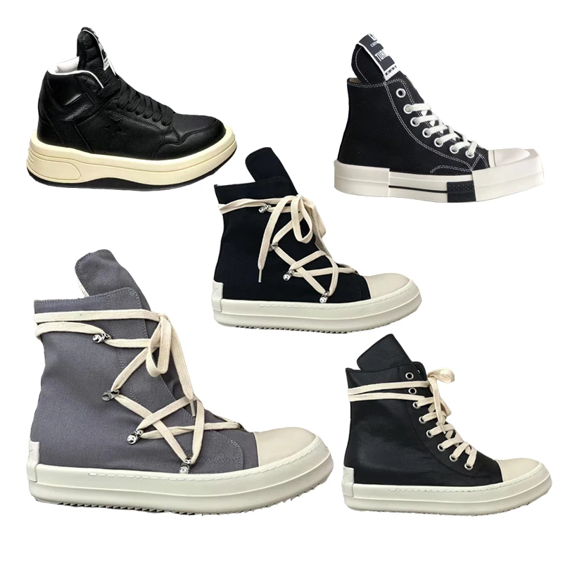 Wholesale Original Quality Designer Shoes Luxury Sneaker Canvas Boots Sneaker Rick Owens