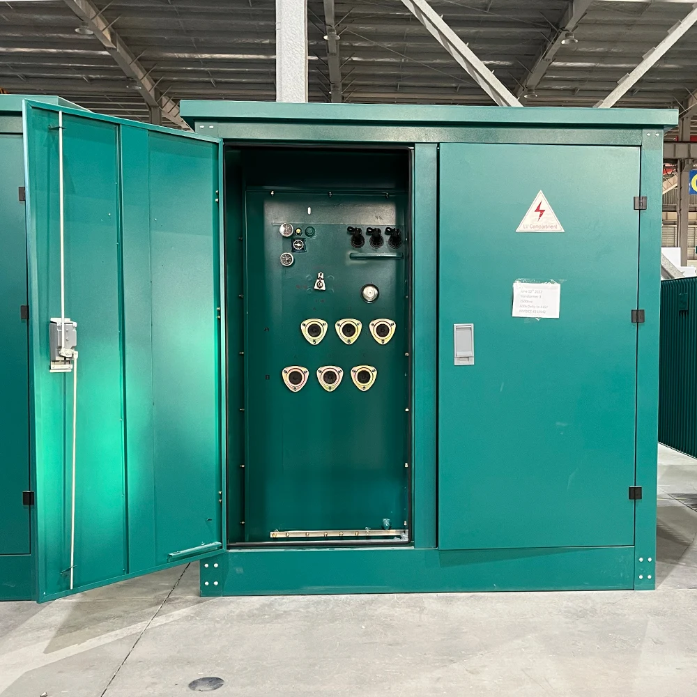 IEC60076 34.5kv to 240/480v 400kva 500kva  4-Hole Spade  Three phase pad mounted  transformer