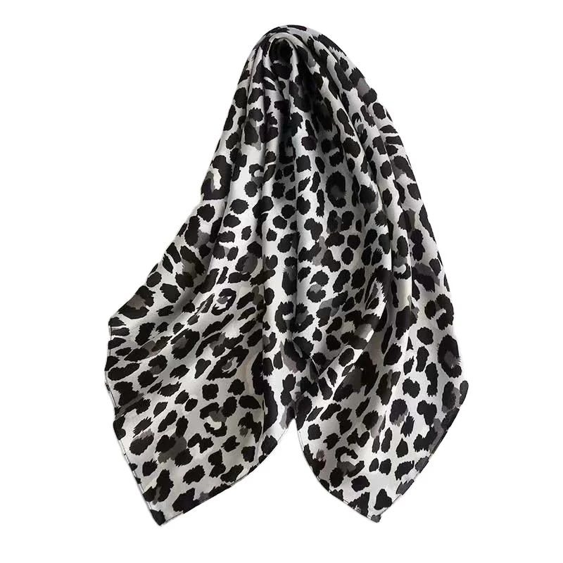 Leopard print square scarf silk small 70*70 ladies professional
