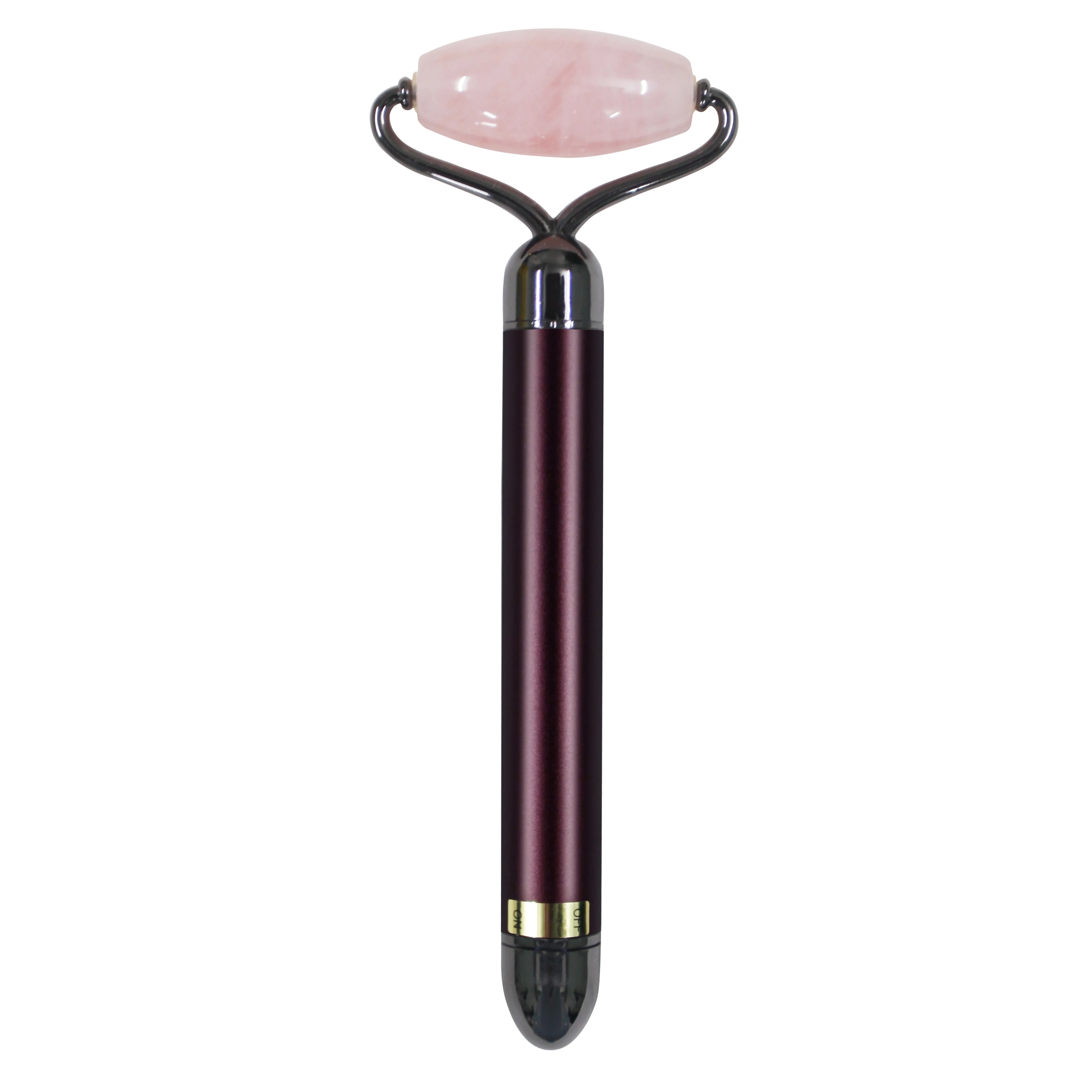 Factoy OEM Vibrating Rose Quartz Jade Roller  Beauty Bar for Facial Massager