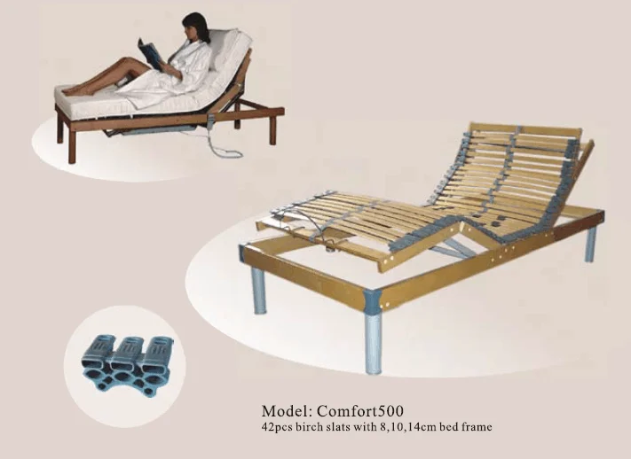Factory Price Adjustable Bed Slats Design Furniture 5 Zones Comfortable Wooden Bed Adjustable Slatted Bed Base