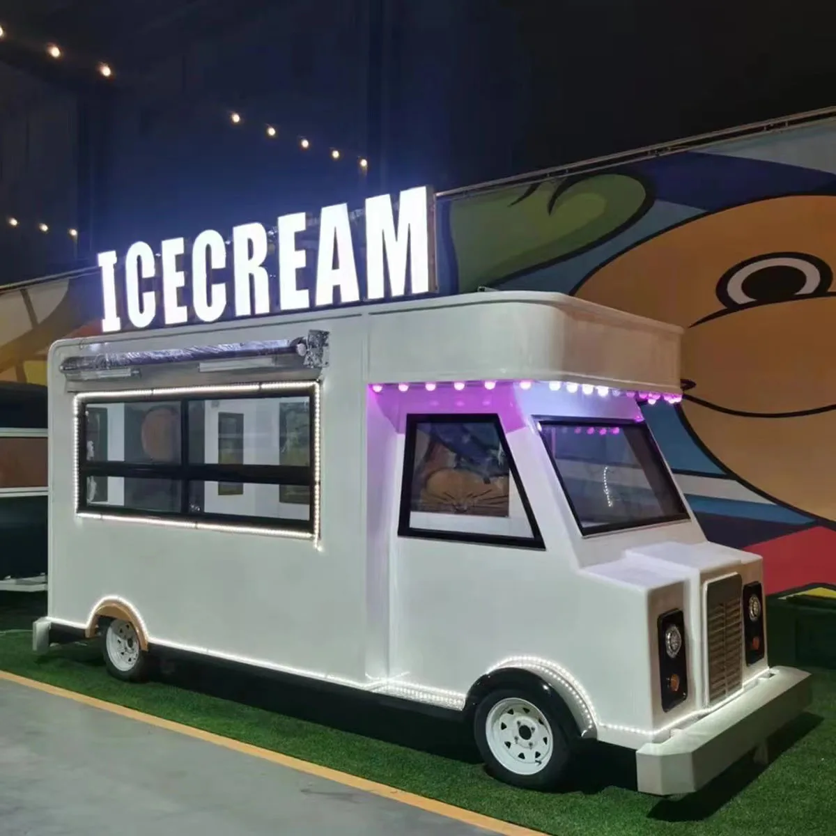 Hot Selling Custom Mobile Food Trailer with Kitchen Equipment  Fast Food Truck for Sale  European Ice Cream Truck