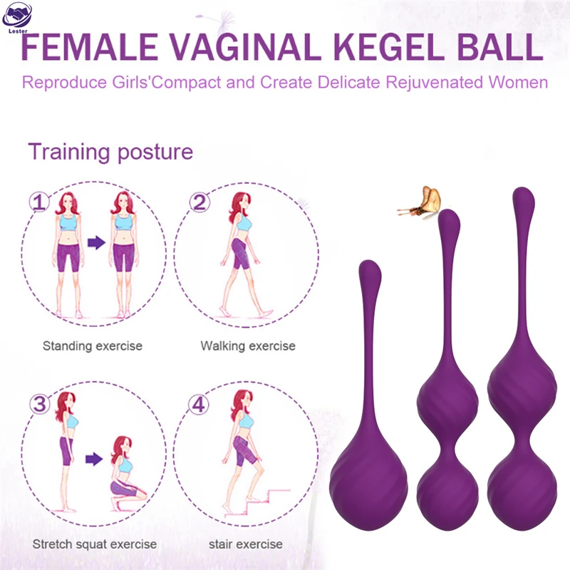  High quality silicone Smart Ball Vaginal Dumbbell Kegel Tighten
