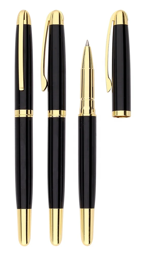 High quality white ballpoint pen ink blue promotional ball pen metal stainless steel pens