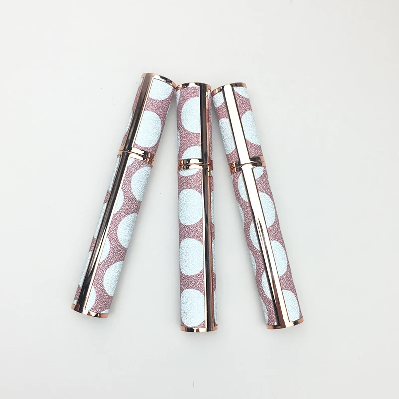 Unique so nice empty mascara tubes with brush gold leather mascara tube custom mascara empty containers