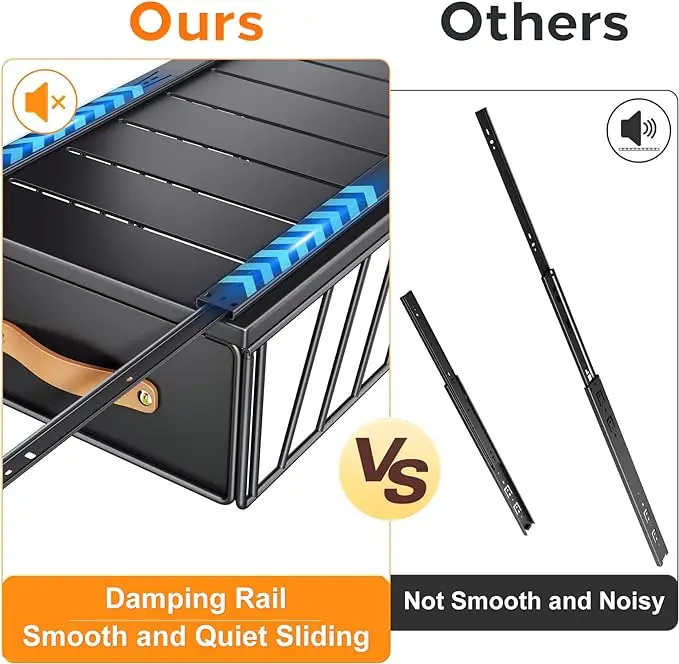 Heavy-Duty Pull-Out Cabinet Organizer Fixed Slide-out Pantry Shelves Kitchen Bathroom Wardrobe Storage Lacquer Food Spice