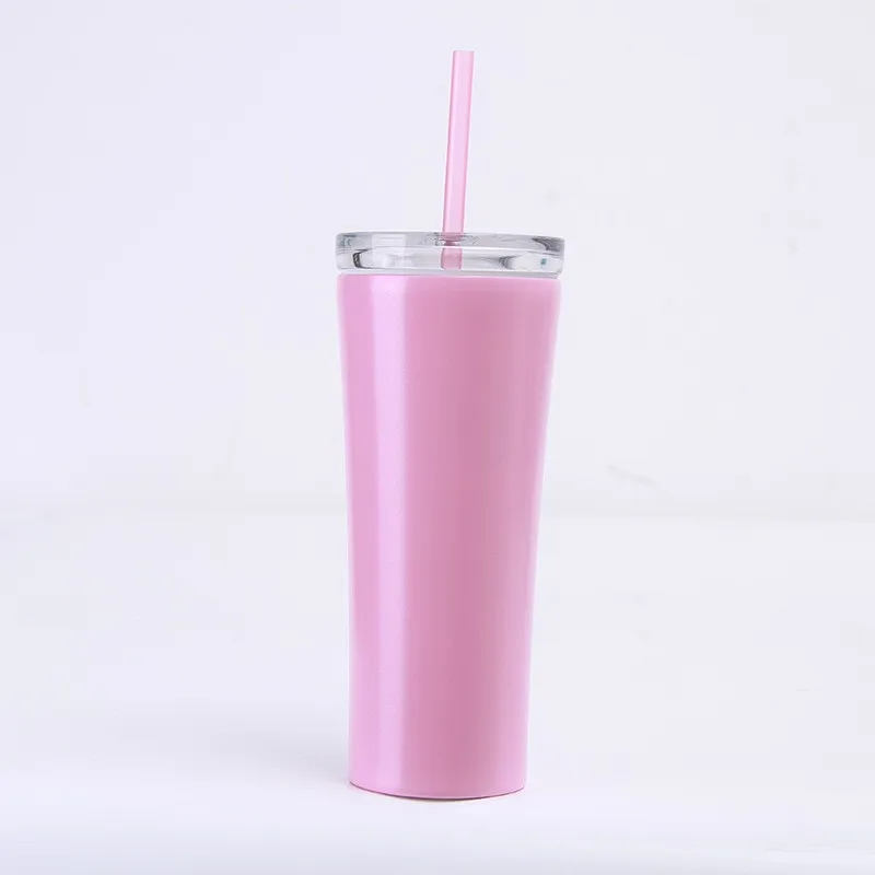 304 stainless steel vacuum straw coffee cup with insulation or cooling factory price customized delivery