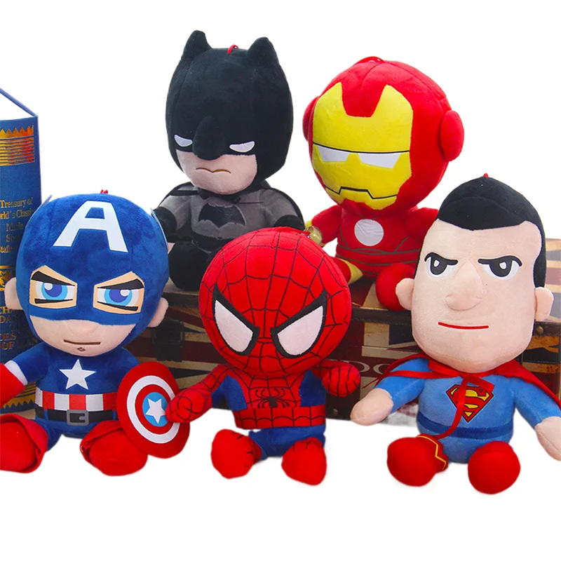 Hot Sale Super Iron Bat Spider Man Plush Dolls Cartoon Character Figure Toys for Kids