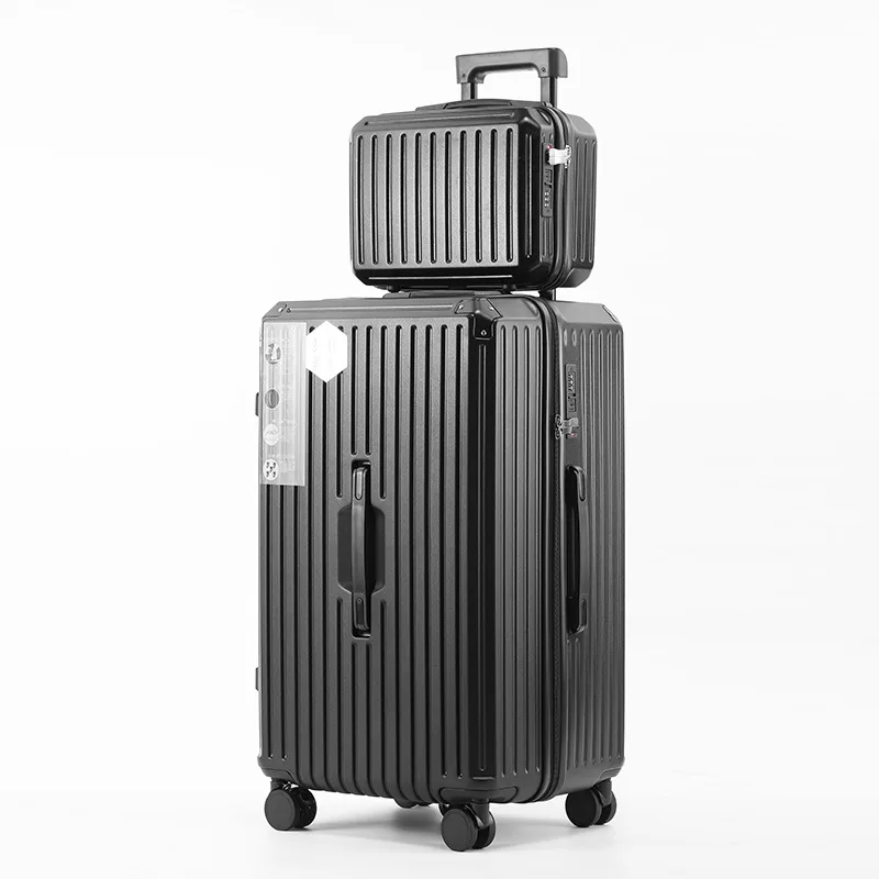 Classic Blue White Two-Tone 20 24 26 28 30 Inch Large Capacity Trolley Luggage Unisex Strong Durable Suitcase for Travel