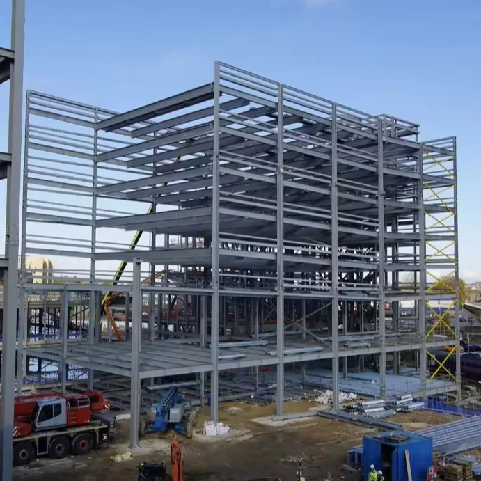 Prefab high rise multi story steel structure building for industrial workshop warehouse