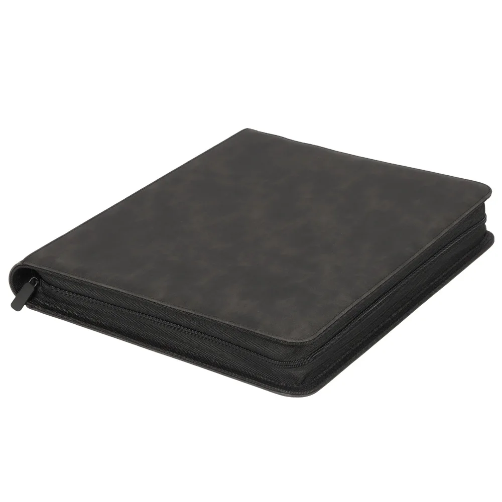 Cowboy print large 9-panel hard card holder booklet basketball soccer card toploader double protection card booklet