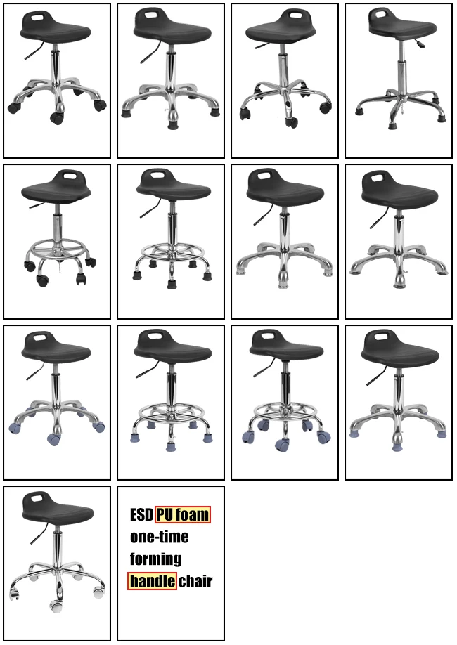 OEM Competitive Price Laboratory Clean Room Office PU Foam Chair ESD Cleanroom Antistatic Chair