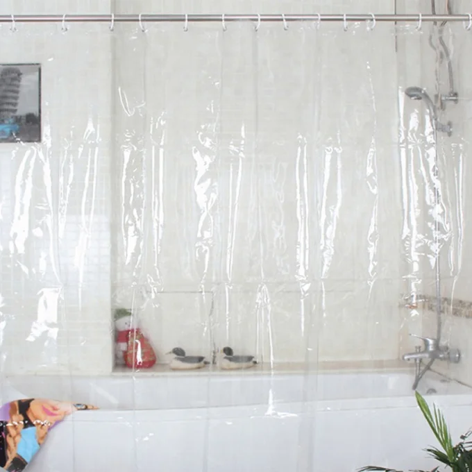 Custom pvc folding short shower curtains