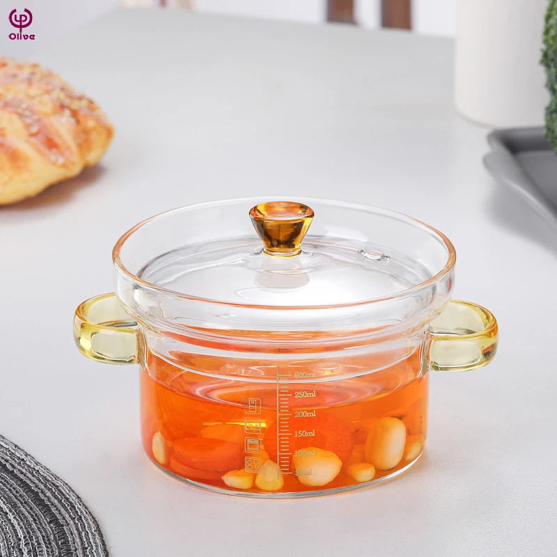 Modern Handmade Steamed Egg Bowl Stew Pot Soup Tureen with Double Handle Lid Cover for Home Kitchen Use for Hotels