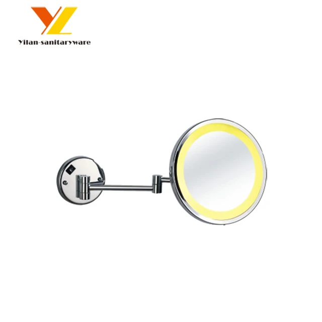 Hotel Round Wall Makeup Mirror LED Lighted Magnifying Mirror