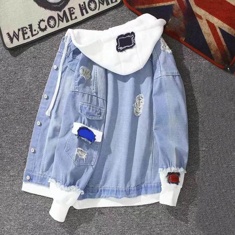 Customized Hooded Mens Jackets Slim Fit Street Trench Casual Sports Hip Hop Bomber Washed Mens Coats
