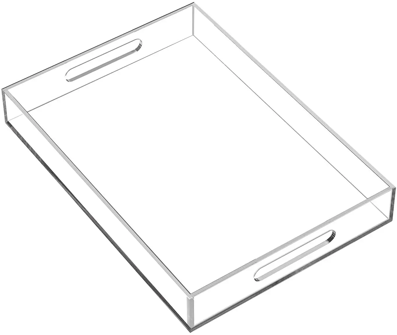 12*16 дюймов прозрачный акриловый сервировочный поднос акриловый декоративный поднос для кухонной столовой