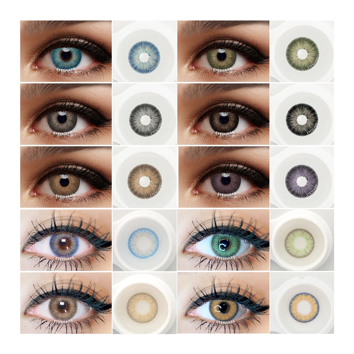 Free Shipping EYESHARE Colored Lenses Contacts Eye Makeup Cosmetics Contacted Lens for Cosplay Beauty Color Contact Lenses