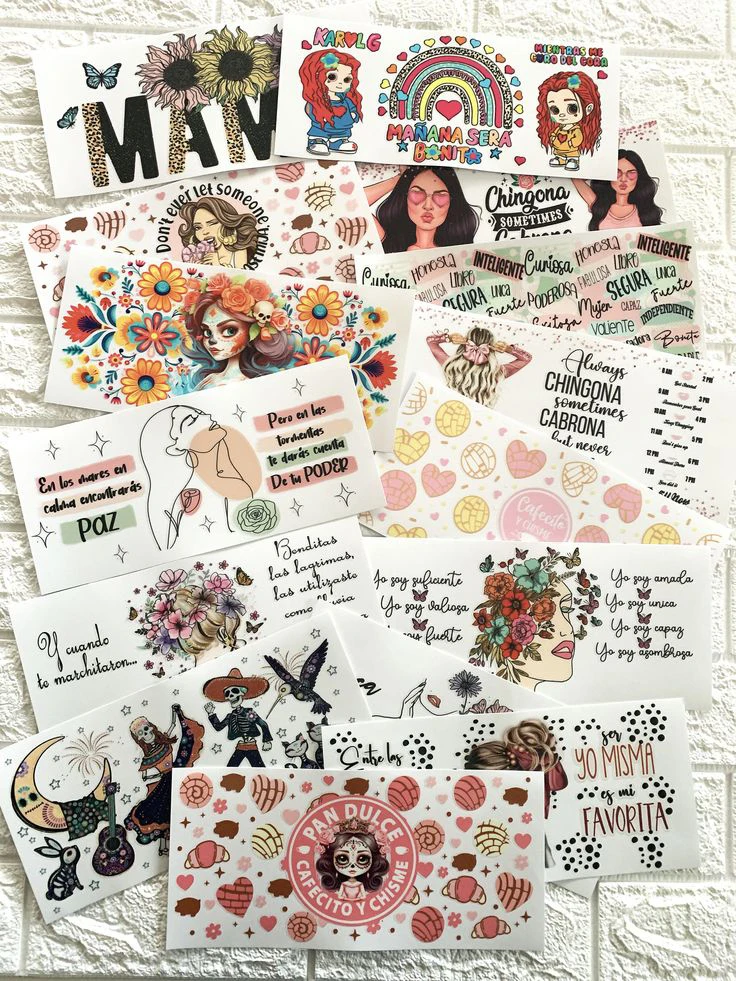 UV DTF Transfer Sticker Printer High Quality UV DTF Vinyl Cup Wrap Waterproof UV DTF Cup Wrap Transfers Paper 16oz