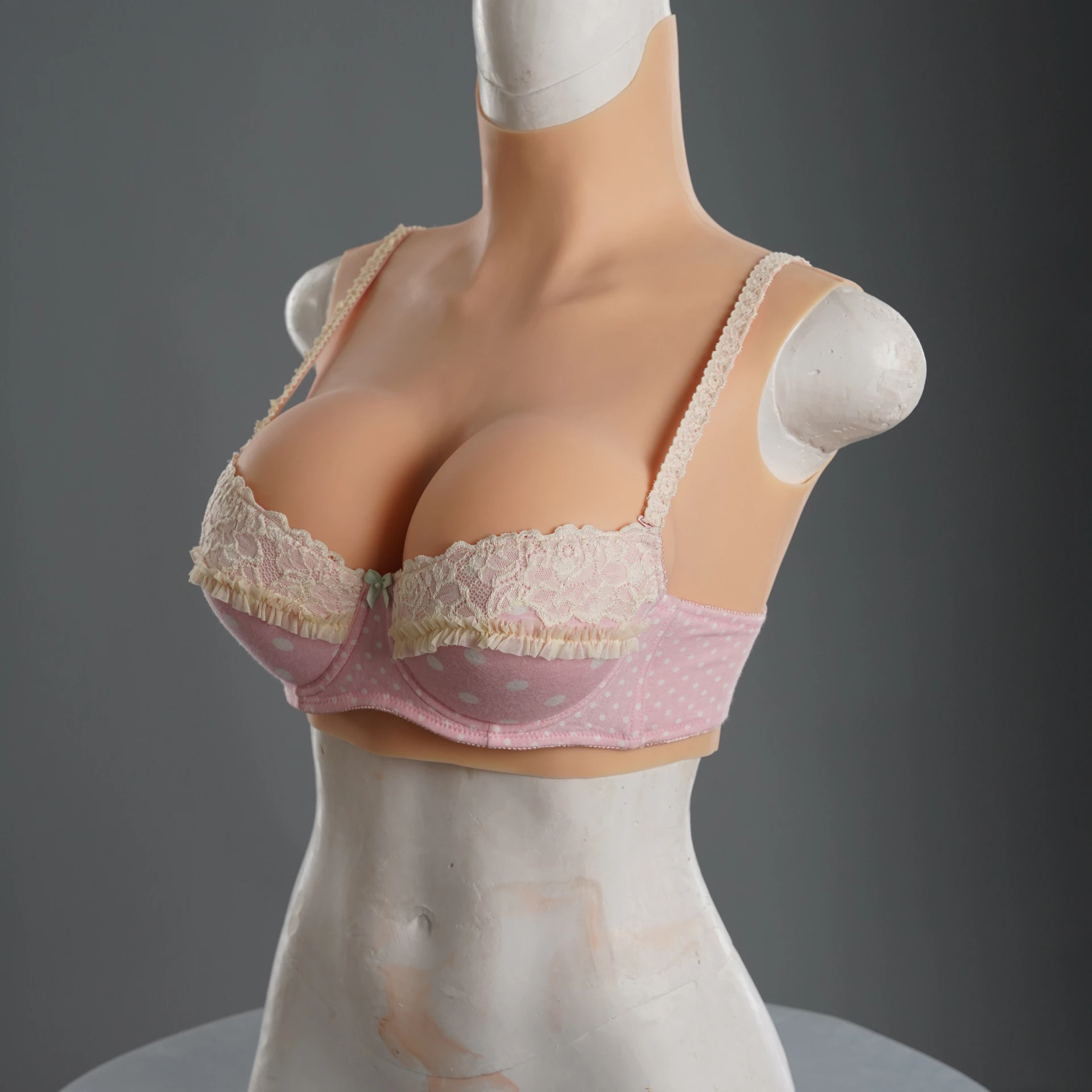 D Cup 2G Upgrade High Collar Fake Artificial Boob Realistic Silicone Breast Forms Crossdresser Shemale Transgender Drag Queen