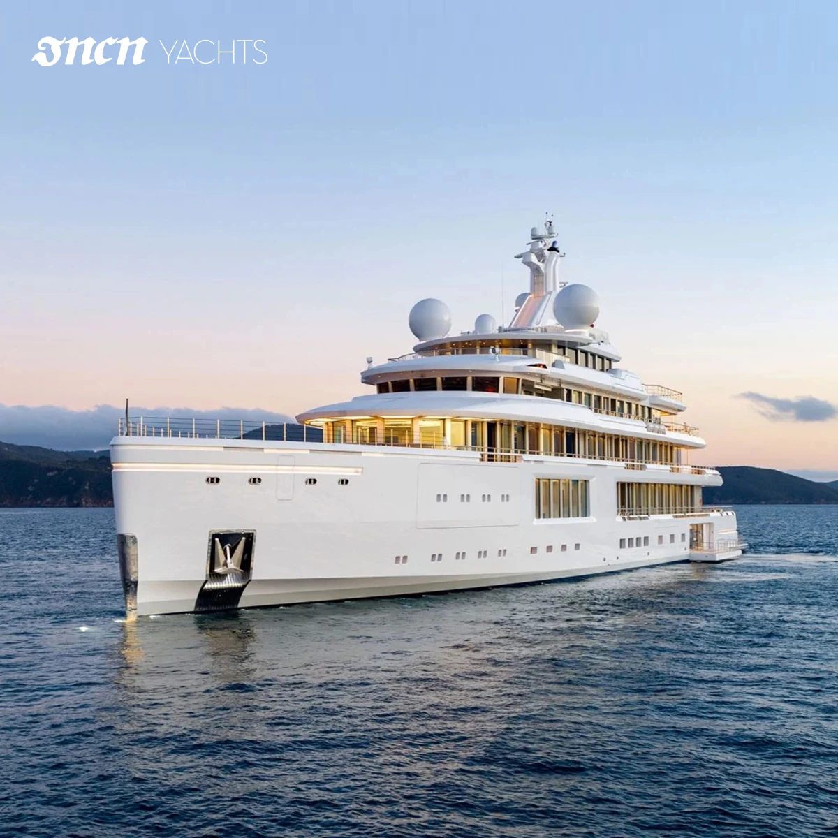 JNCN пользовательские 353ft Лидер продаж роскошный большой двигатель алюминиевый белый яхта длинная большая для продажи