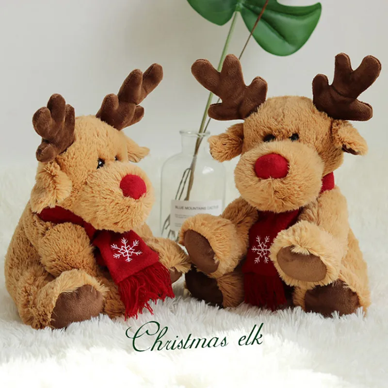 30cm Elk doll plush toys christmas reindeer plush girls babys cute reindeer soft toy reindeer stuffed animal