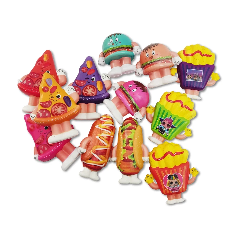 Hot sale Pop PU Foam Toy Pizza Hot Dog Chip Squeeze Food Toy Squishy Toys Soft Funny Slow Rebound Rising Anti Stress For Kid