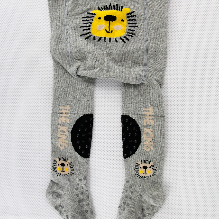 Lovely Combed Cotton Made Knee-protected Non-slip Baby Tights Pantyhose