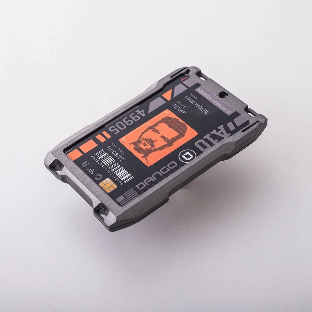  RFID минималистичный Алюминиевый держатель для карт кошелек Тонкий деловой подарка мужской серый Держатель