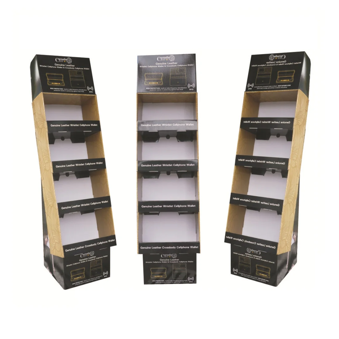 Customized Size Cardboard Retail Rack Display Toy Folding 4 Tier Book Display Rack