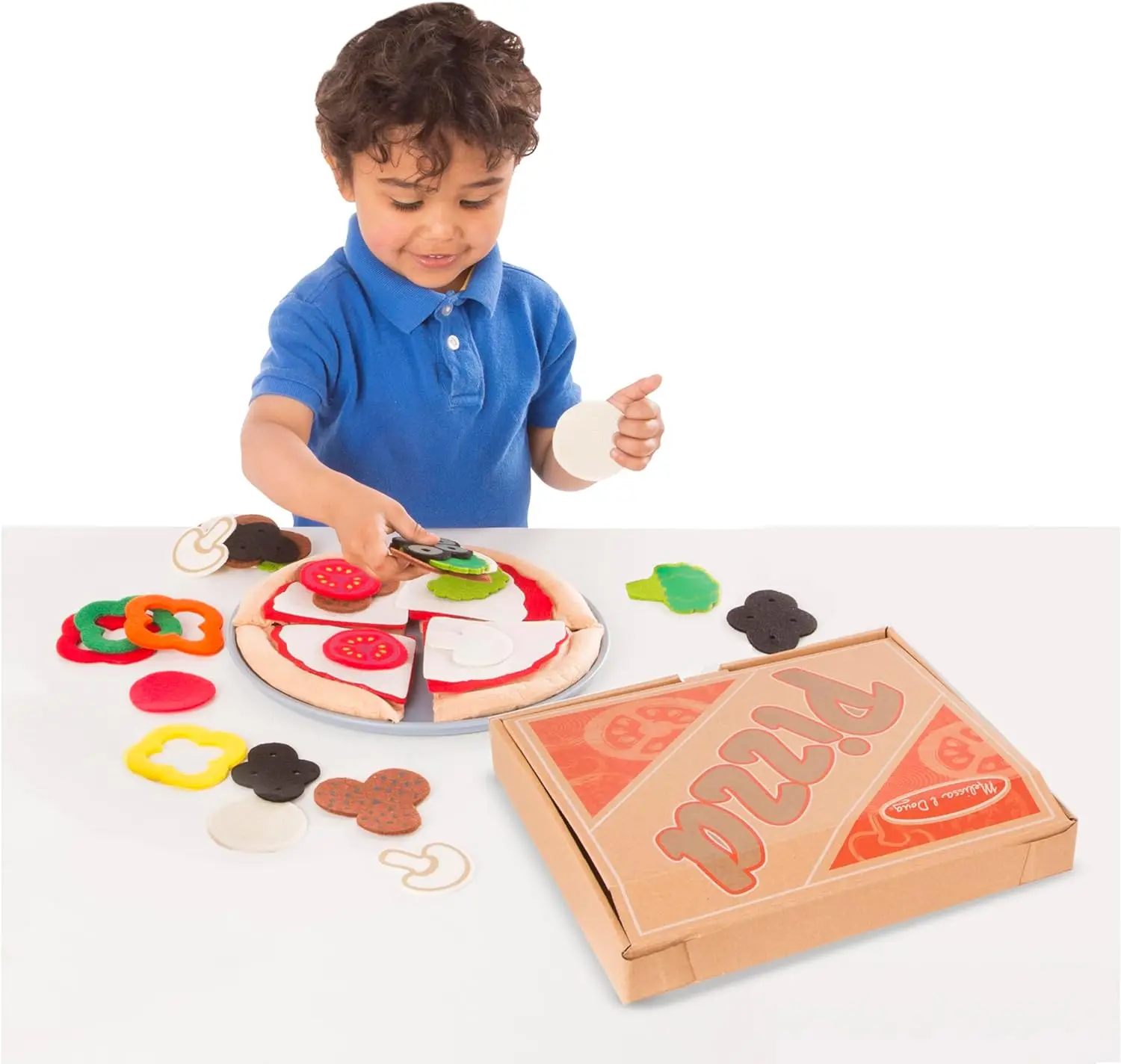 2024 new style.Pretend Play Pizza, Felt Pizza Toy For Toddlers And Kids Ages 2+,Felt Pizza Play Set For Kids Kitchen