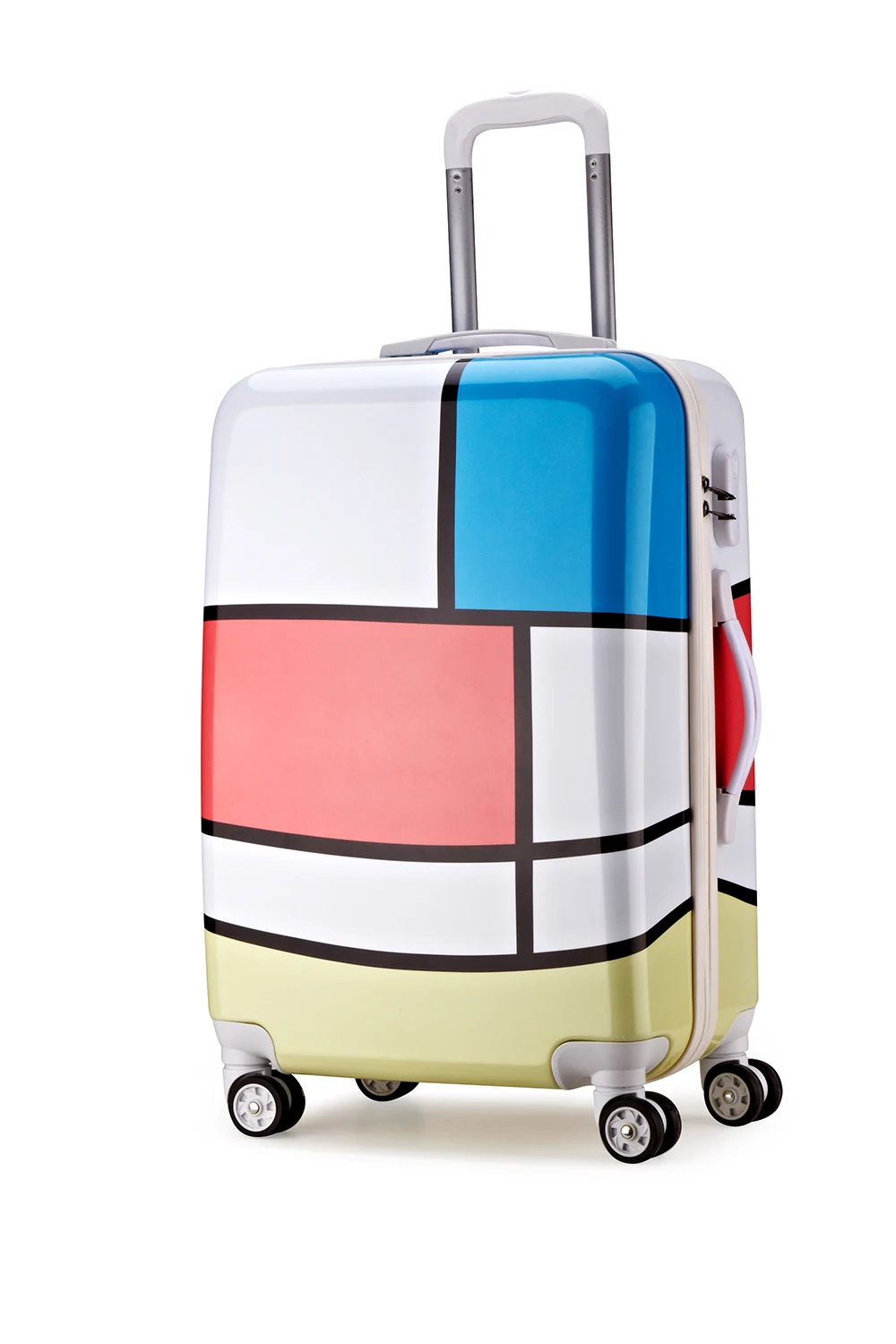 Wholesale Cute Cartoon Hard Shell Sit Kid Safety Spinner Unisex Full Print ABC PC Suitcase Luggage