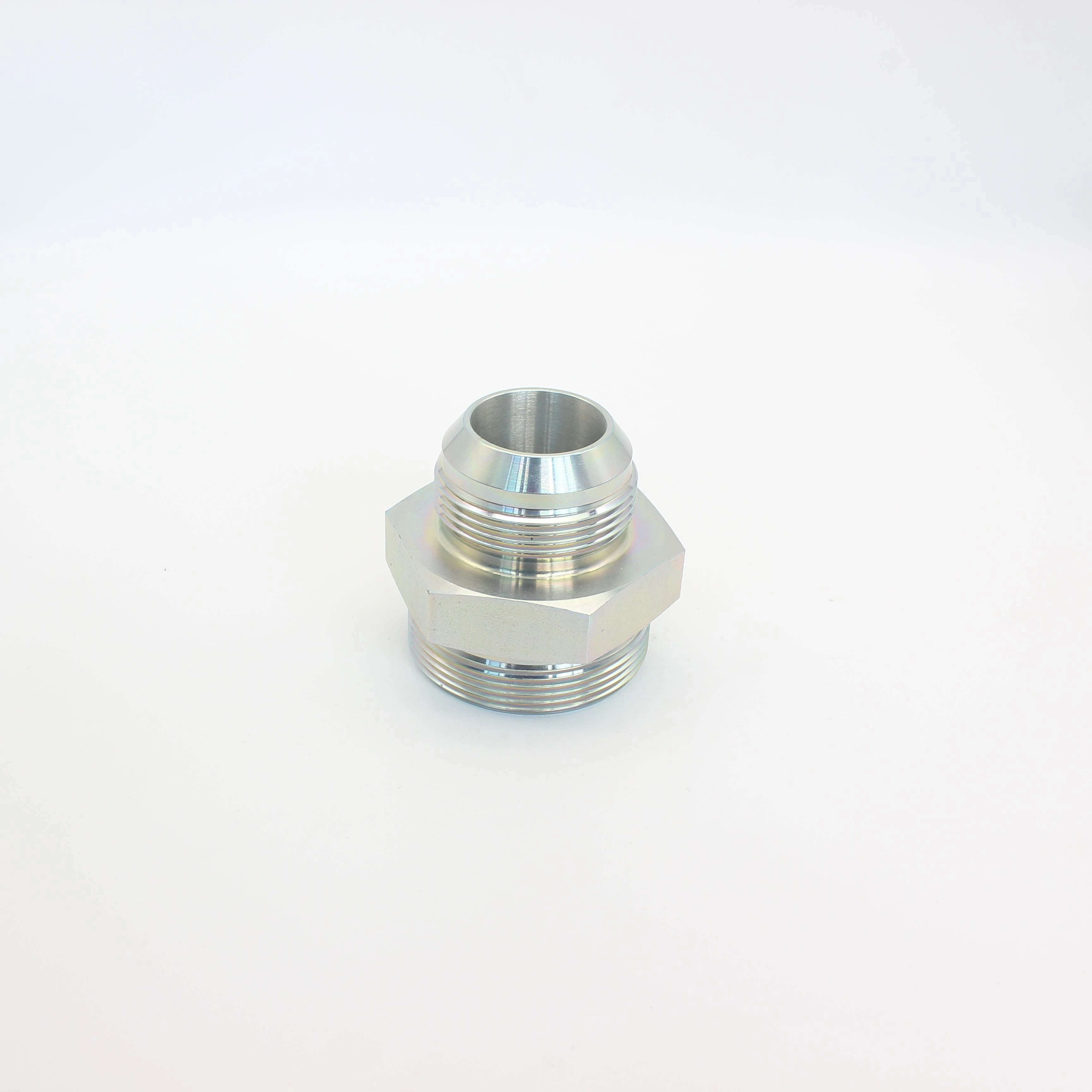 Wholesale Price Stainless Steel Jic Male 74 Degree Cone and Metric 24 cone L /S Male  Carbon Steel Hydraulic Hose Fitting