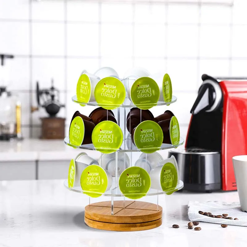 360 Rotating Porta capsules De Cafe  K-Cup Dolce Gusto Coffee pod Storage Holder