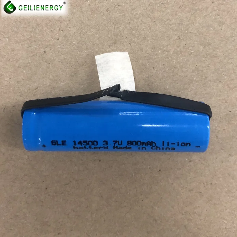 Shaver 3.6v 14500 lithium battery 14500-2s 7.4v 800mah 14500 cell