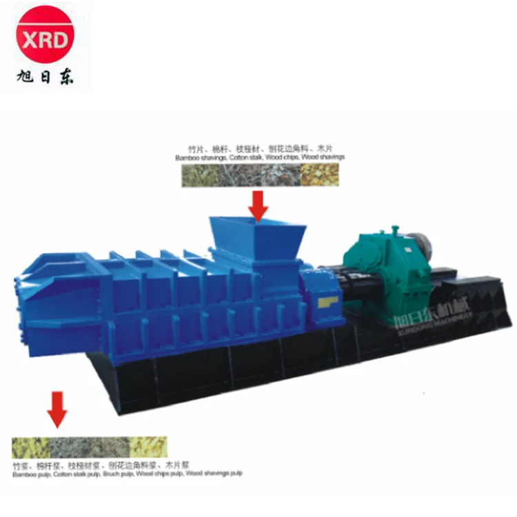 mechanical chemical wood bamboo reed paper pulp making machine cellulose Double screw knotter