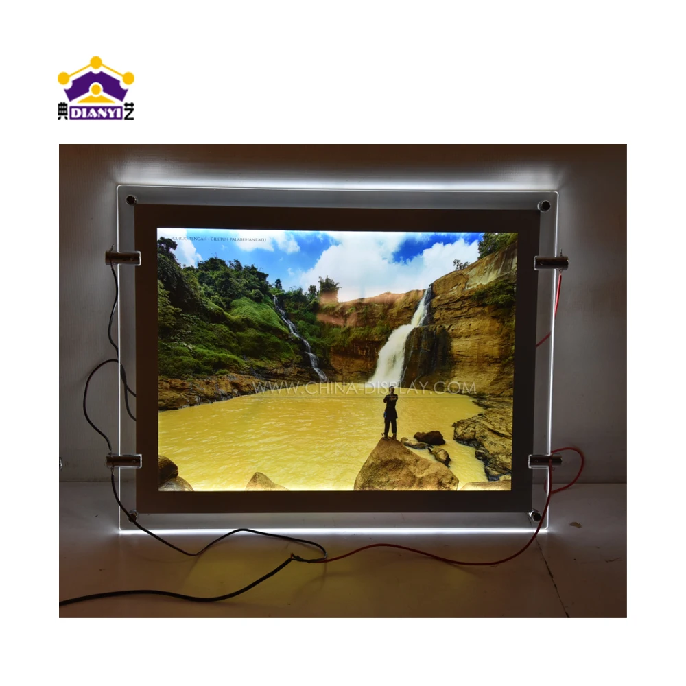 Commercial LED Crystal Light Box Acrylic LED Display Screen for Theaters  Advertising Light Boxes