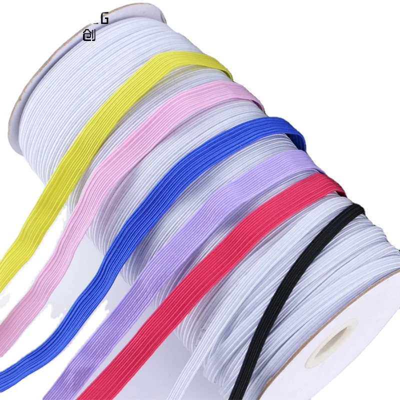 factory  Heavy stretch directly  hotsale  6mm 10mm 15mm  polyester knitted elastic tape  for  Bathcap