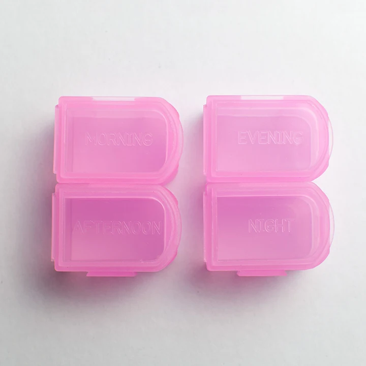 Hot Sale Attractive Square Design Shapes With Varies Number Of Compartments Mini, Daily, Weekly Pill Box