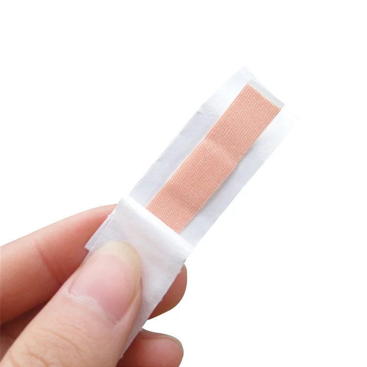 Custom Bulk 45*10mm Medical small flexible fabric band aid adhesive bandages
