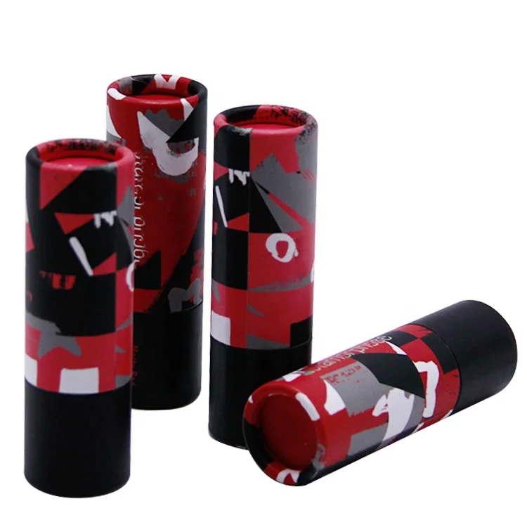 Customized lip packaging empty paper lipstick tube round packaging box