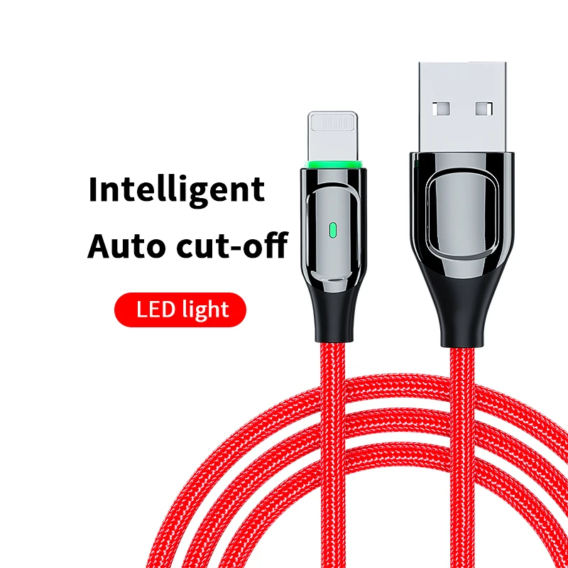 
1.2m intelligent power-off lightning usb cable for iphone 
