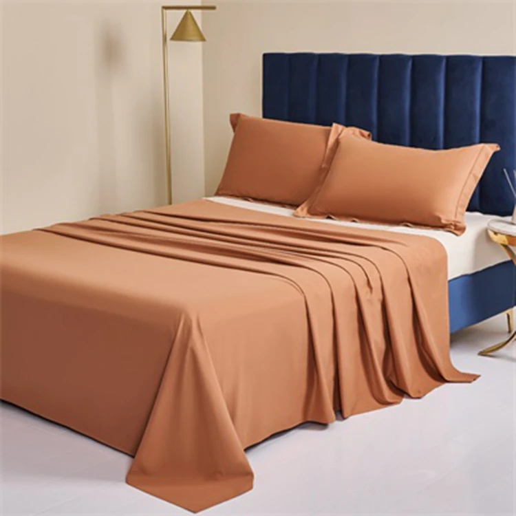 Однотонный Комплект постельного белья из 4 предметов пододеяльник 100 полиэстера и