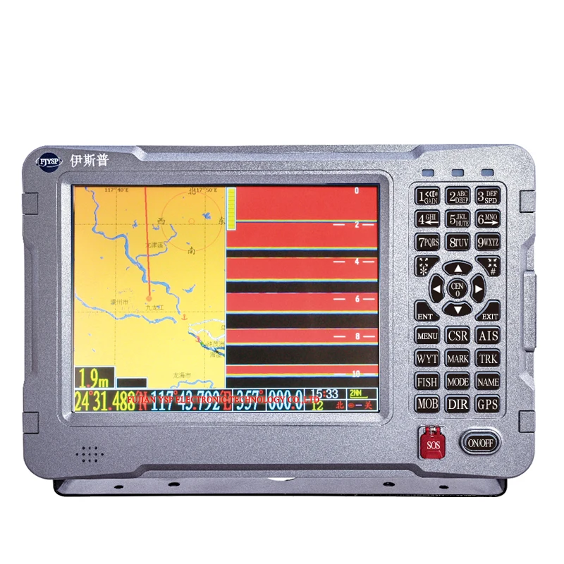 YSP 10 inch Fish finder lcd fishfinder with through hull transducer fish finder
