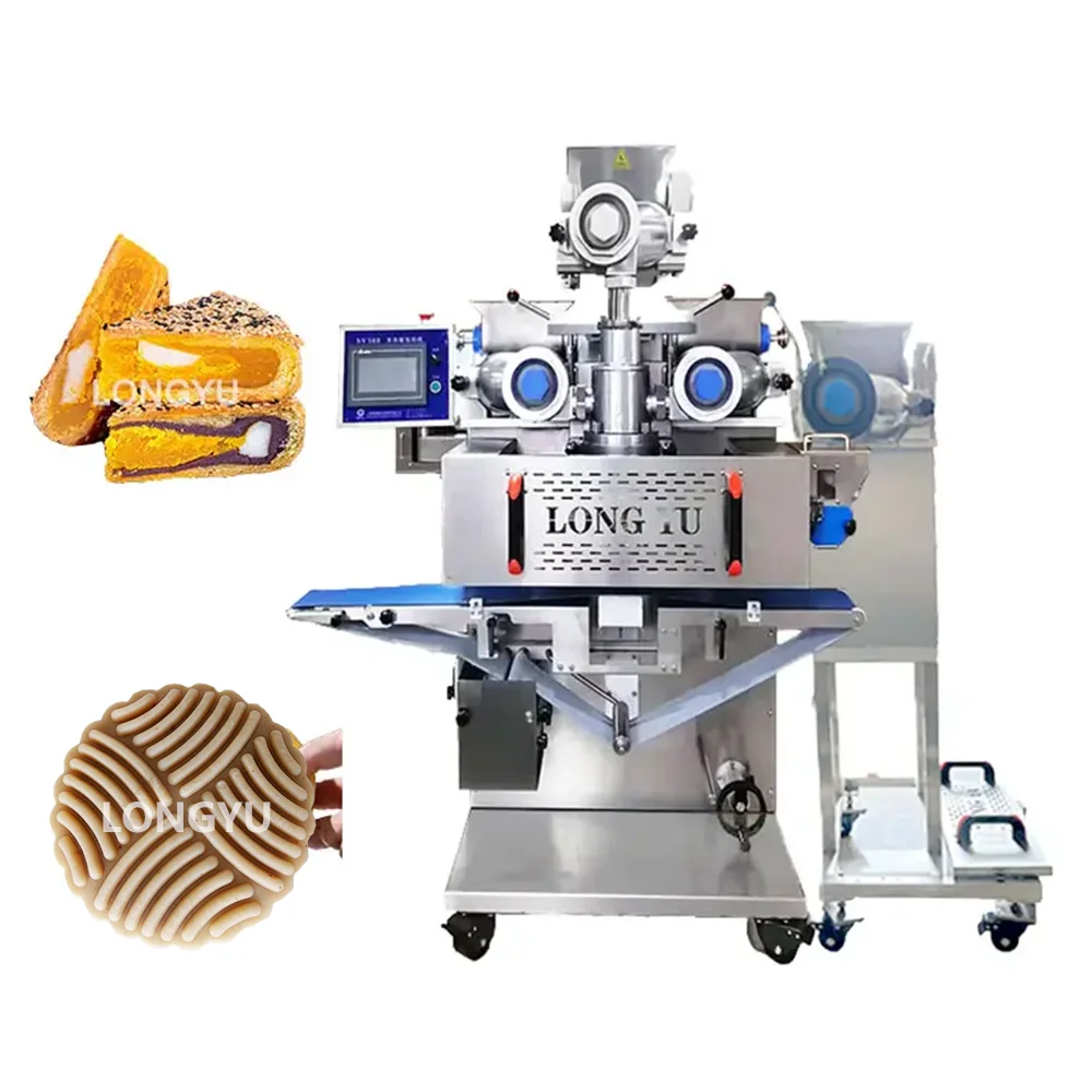 LONGYU SV-380Y High Quality Automatic Maamoul Mooncake Moon Cake Making Encrusting Machine