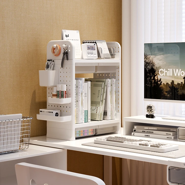 DIY Creative Shape Pegboard Study Table Pen Holder Desk Organize Accessories Hole Plate Shelfr Storage Box with