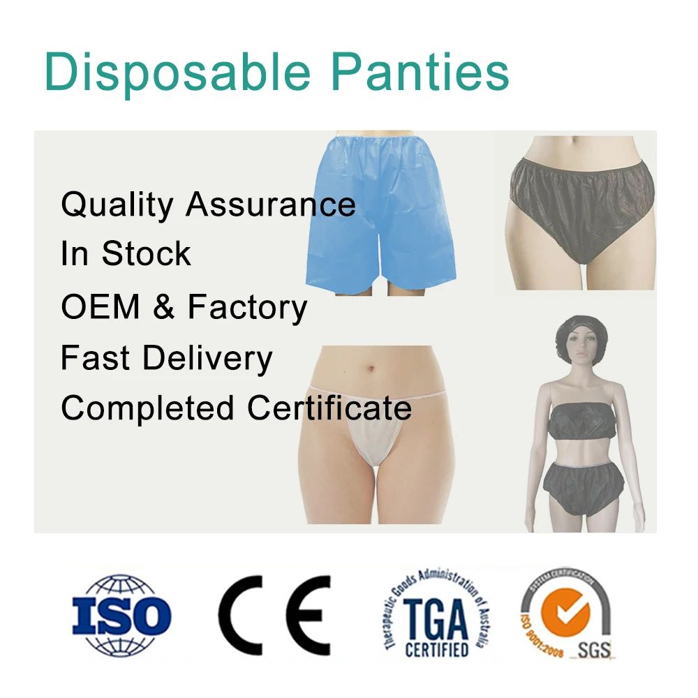 Customized Salon Spa Beauty G-String Non Woven Disposable Tanga Panties